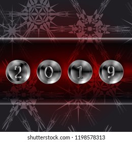 beautiful Christmas background with  metalic buttons