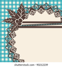 Beautiful Christmas background with ornament. Vector