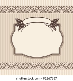 Beautiful Christmas background with ornament. Vector