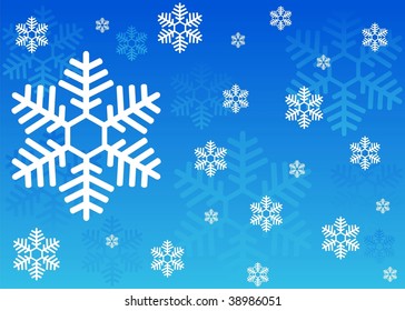 beautiful christmas background with snowflakes