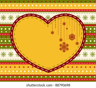 Beautiful Christmas background with snowflakes. Vector