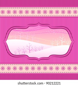 Beautiful Christmas background with trees.Vector illustration