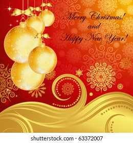 Beautiful Christmas background. Vector.