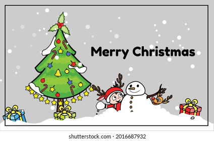 Hermosa ilustración vectorial de fondo de Navidad
