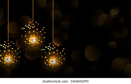Beautiful Christmas Ball Background Vector