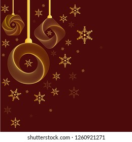 Beautiful Christmas ball vector illustration. New Year Celebration. Winter Snowflakes