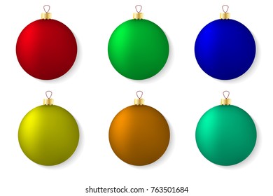 Beautiful Christmas ball vector illustration. New Year Celebration.