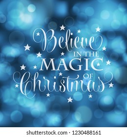 Beautiful Christmas card with bokeh lights. Vector