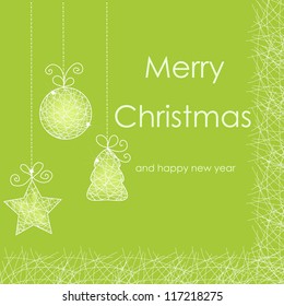 Beautiful Christmas card with Christmas decorations