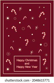 Beautiful Christmas card to wish an happy new year and an happy Holidays Vectorial typography illustration. 