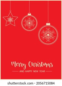 Beautiful Christmas card to wish an happy new year and an happy Holidays Vectorial typography illustration. 