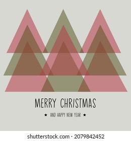 Beautiful Christmas card to wish an happy new year and an happy Holidays Vectorial typography illustration. 