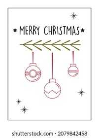 Beautiful Christmas card to wish an happy new year and an happy Holidays Vectorial typography illustration. 