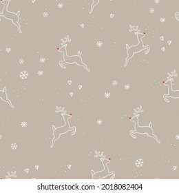 Beautiful christmas doodles seamless pattern - hand drawn and detailed, great for christmas textiles, banners, wrappers, wallpapers - vector surface design
