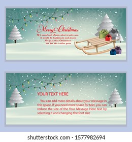 beautiful Christmas festival card with blue background for holiday and New Year decoration. For design cards, posters, gift. Vector graphic.