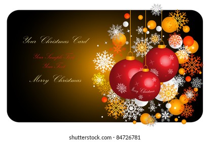 Beautiful Christmas frame with ball.