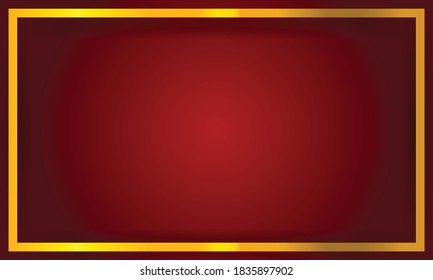 Beautiful Christmas frame with corner on red background