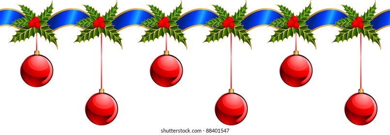 Beautiful Christmas garland. Vector