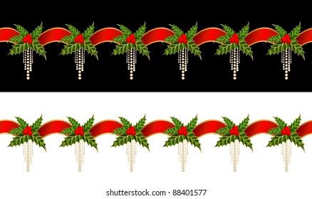 Beautiful Christmas garland. Vector