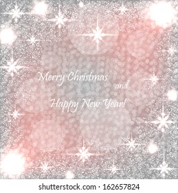 Beautiful Christmas gray background. Vector  illustration