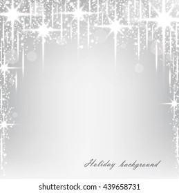 Beautiful Christmas gray background .Vector  illustration