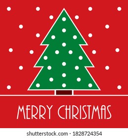 Beautiful christmas greeting card in a simple style. Vector background.