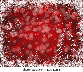 Beautiful Christmas (New Year) card.  Vector illustration with transparency EPS10.