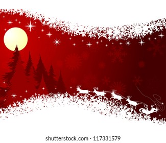 Beautiful Christmas (New Year) card. Vector illustration