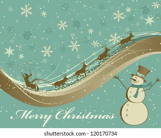 Beautiful Christmas (New Year) card. Vector illustration