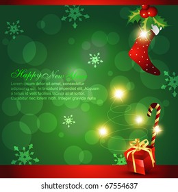 beautiful christmas and new year vector design