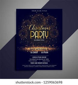 beautiful christmas party celebration flyer design