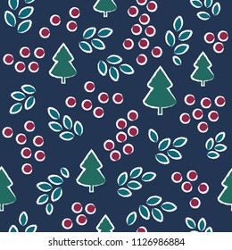 Beautiful Christmas Pattern. Endless Shape.