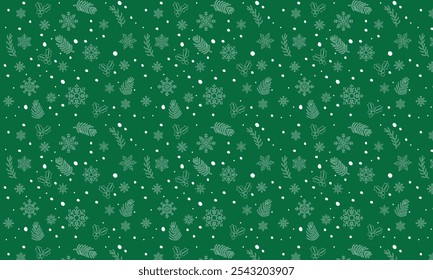 beautiful Christmas pattern with modern elements. Fun Christmas Pattern of xmas ornaments and icons. For backgrounds, presentations, wrapping papers, prints, artworks. 