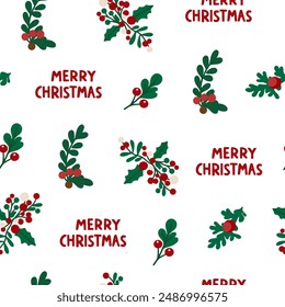 Beautiful Christmas pattern seamless, handmade pattern, great for Christmas textiles, banners, wraps, wallpapers - vector surface. Christmas elements.