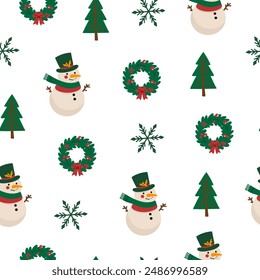 Hermoso patrón de Navidades sin costura, patrón hecho a mano, ideal para textiles de Navidades, Anuncios, envolturas, Fondos de pantalla - superficie de Vector. Navidades Elementos.