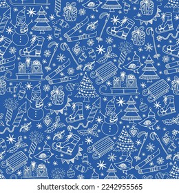 Hermoso patrón de Navidad. Papel de envoltura de Navidad. Decoración vectorial de Año Nuevo.