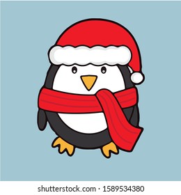 beautiful Christmas penguins with a unique style full of peace and love