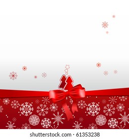 Hermoso postal rojo de Navidad