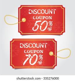 Beautiful Christmas Sale Tags and Coupons