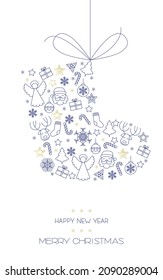 A beautiful Christmas sock for celebrating Christmas. EPS 10