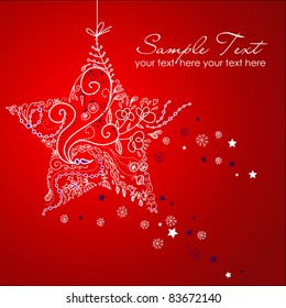 Beautiful Christmas Star illustration. Christmas Card