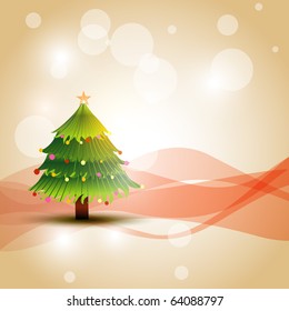 beautiful christmas tree background design