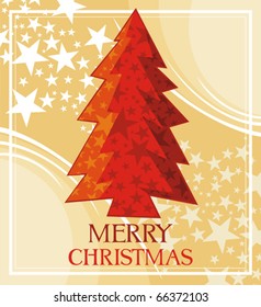 Beautiful Christmas tree illustration