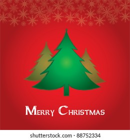 Beautiful Christmas tree illustration. Christmas Card
