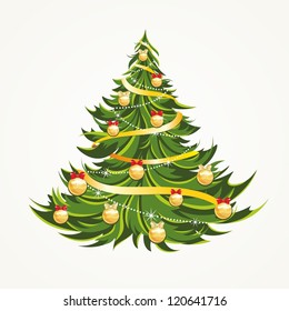 Beautiful Christmas tree isolated