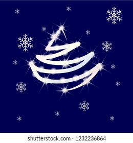 Beautiful christmas tree with light 