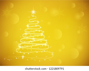 Beautiful christmas tree With snowflakes in the Christmas season.