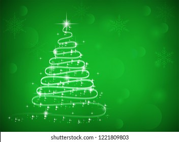 Beautiful christmas tree With snowflakes in the Christmas season.