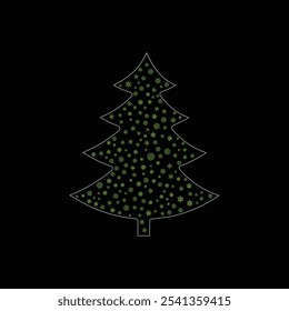 A beautiful Christmas tree with some snow