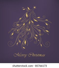Beautiful Christmas tree (vector eps 8)